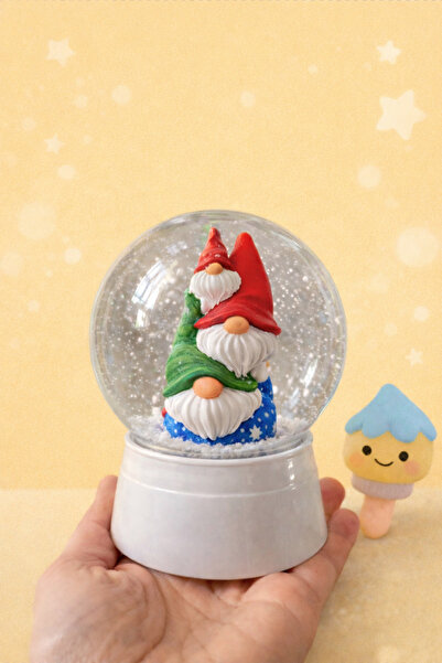 colorbuddie Boyanabilir Kar Küresi Seti – Gnome Cüce Figür | Kendin Yap Kar K...