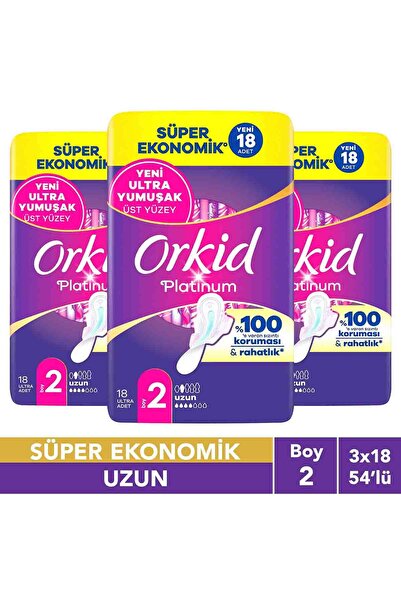 Orkid Platinum Dörtlü Paket Uzun 18 Adet X3