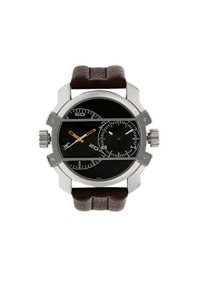 FASTRACK 3098SL02 Men's Analog Watch - Black Dial, Brown Leather Strap, Quart...