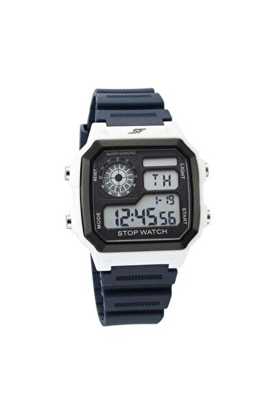 SONATA Hexa 77123PP02 SF Digital Unisex Watch - Blue Rectangular Dial, Polyur...