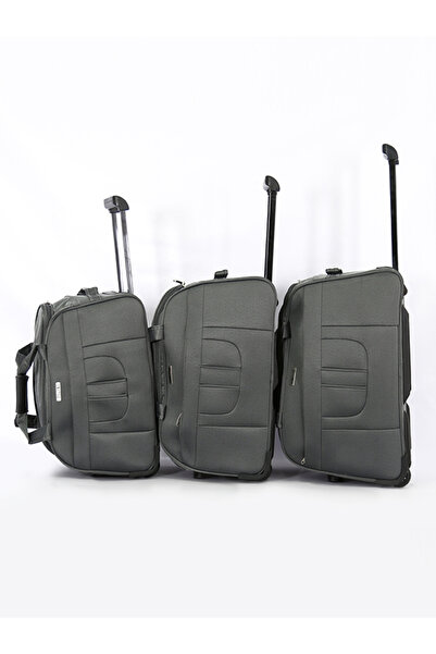 DILIXI طقم حقائب سفر زرقاء من 3 قطع، مصنوعة من قماش أكسفورد، بعجلات ومقبض تلسكوبي