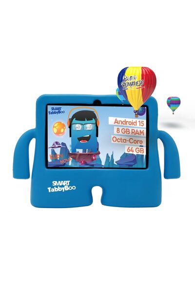 SMART TabbyBoo Kuby NOVA 64GB children's tablet, 8GB RAM, OctaCore, Android 15, with parental control, blue