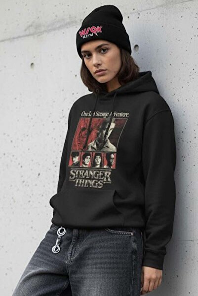 ARS Butik One Last Strange Adventure με κουκούλα Unisex Μαύρο φούτερ