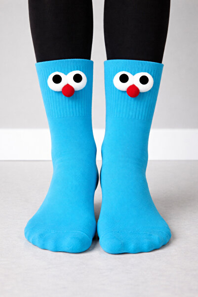 CARNAVAL SOCKS Pörtlek Gözlü Renkli Çorap Pamuklu Eğlenceli Çoraplar 1 Çift