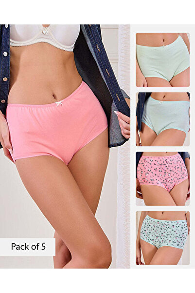REDTAG مجموعة ملابس داخلية نسائية كاملة متنوعة (عبوة من 5 قطع)