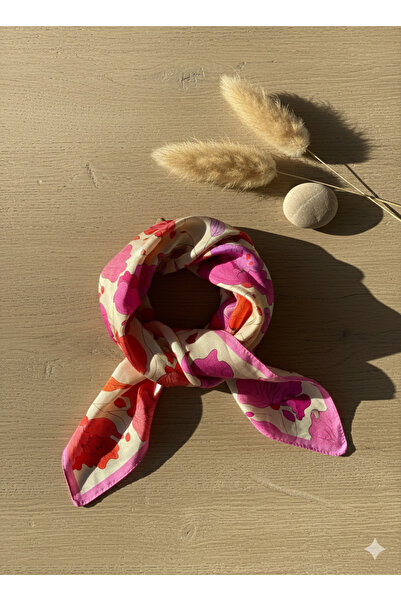 bilem باندانا وشاح منقوشة على شكل زهرة وردية من رؤيا