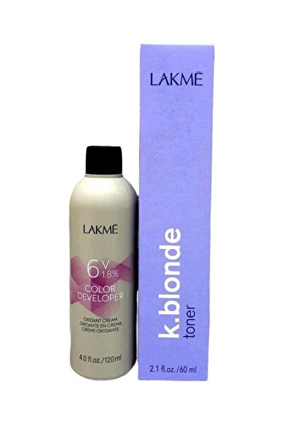 Lakme لاكمي سلفر تونر مع جلوس عباره عن اوكسجين1.8%(6v)120ملي