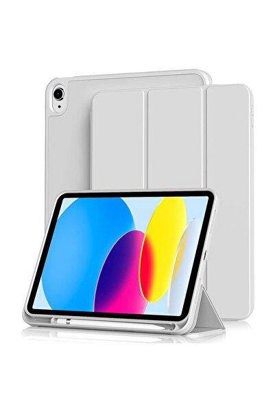 vienod Husa de protectie pentru iPad (A16) 11 11 inch 2025/iPad 10 10, 9 inch 2022, TPU, Gri deschis