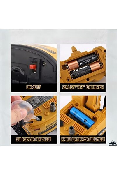 BRF MRT Oyuncak 2.4GHz Uzaktan Kumandalı Şarjlı Işıklı Buhar Atan Paletli Har...