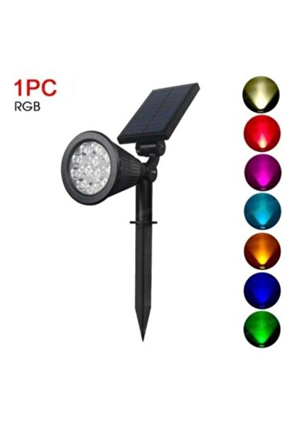 Generic RGB Solar Lights Outdoor LED Ground Lawn Lamp Waterproof Outdoor Lights Landscape Spotlights Garden
