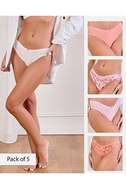 REDTAG مجموعة بيكيني نسائية متنوعة (عبوة من 5 قطع)