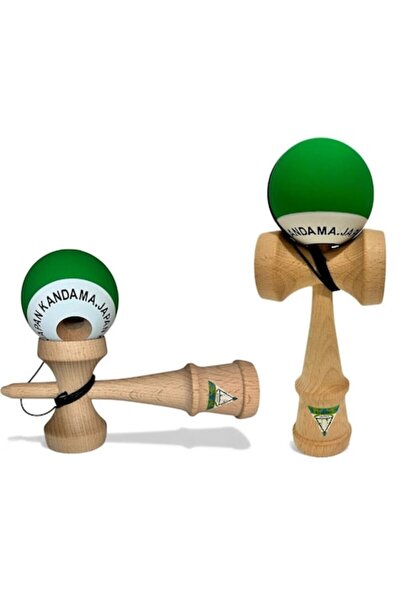 GIA'S WORLD Kendama Japan Cauciucata 18 cm plus ata de Rezerva - Verde - Simi...