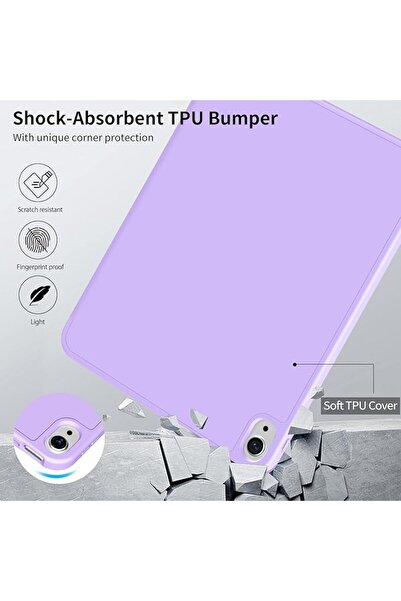 vienod Husa de protectie pentru iPad (A16) 11 11 inch 2025/iPad 10 10, 9 inch 2022, TPU, Violet
