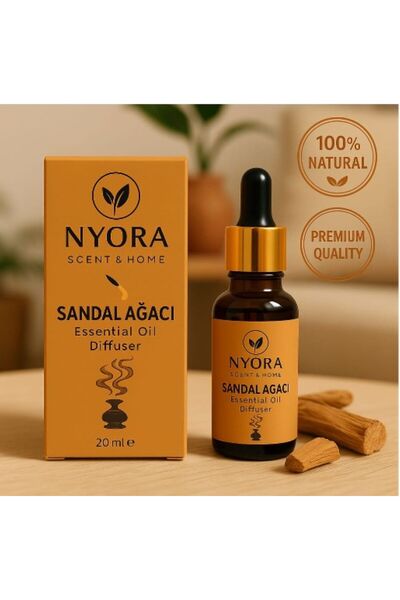 NYORA SANDAL AĞACI KOKULU 20 ML ESSENTİAL BUHURDANLIK YAĞI PREMIUM SERİ DİFRU...