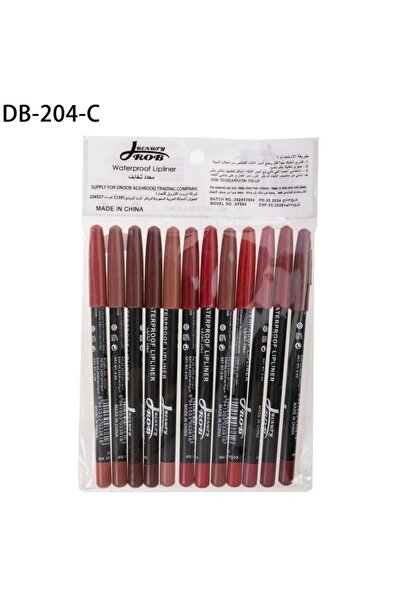 drob_beauty مجموعة أقلام تحديد الشفاة 12 لون متعدد