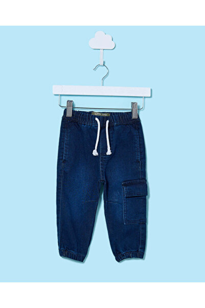 REDTAG جيب جانبي كبير جينز رياضي للأطفال الرضع باللون الكحلي بجيوب جانبية
