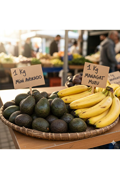 TROPİKYUM 1 Kg Mini Avokado ve 1 Kg Manavgat Muzu