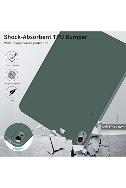 vienod Husa de protectie pentru iPad (A16) 11 generatie de 11 inch 2025, husa pentru iPad 10 generatie de 10, 9 inch 2022, cu suport pentru stilou, husa inteligenta cu suport pliabil in trei, husa spate ultr