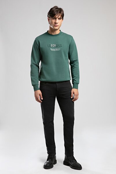 Lee Cooper Desavvı Erkek O Yaka Sweatshirt Zümrüt