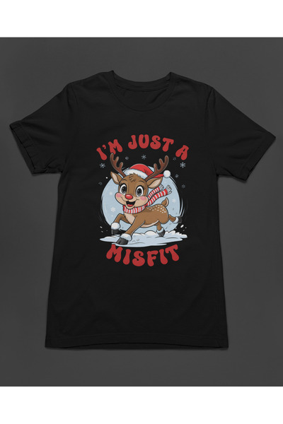 Bumeta I'M Just a Misfit Christmas Moose Christmas Unisex T-Shirt T-Shirt