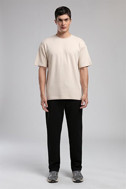 Lee Cooper Round Neck Beige Men's T-Shirt 261 LCM 242002 Meriso Beige