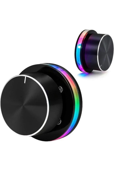 AyrStore USB Ses Kontrol Düğmesi, Android System PC Için RGB Işığı Ile Multim...