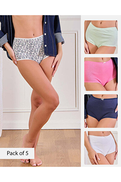 REDTAG مجموعة ملابس داخلية نسائية كاملة متنوعة (عبوة من 5 قطع)
