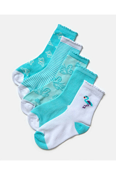 REDTAG Girls Assorted Crew Socks With Scallop Welt Edge