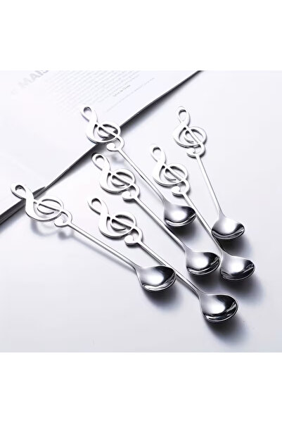 Erkin Kozmetik Left-Hand Switch Tea Coffee Spoon 16 cm - Set of 6