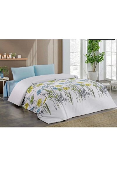 Kristal By Taç Kristalni Ranforce Bloom Tirkiz Bračni Set posteljine