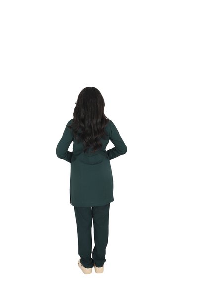 ufukscrubs H/025 2 Pcs Judge Collar Uniform Doctor Nurse Student Lycra Fabric Scrubs Set