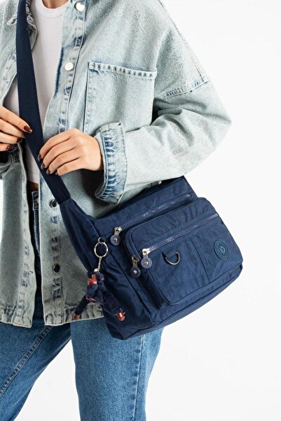 Baginn Klinkır Women's Messenger Shoulder Bag Multi-Pocket Crossbody Rain-Resistant Lightweight Fabric 30*23 cm