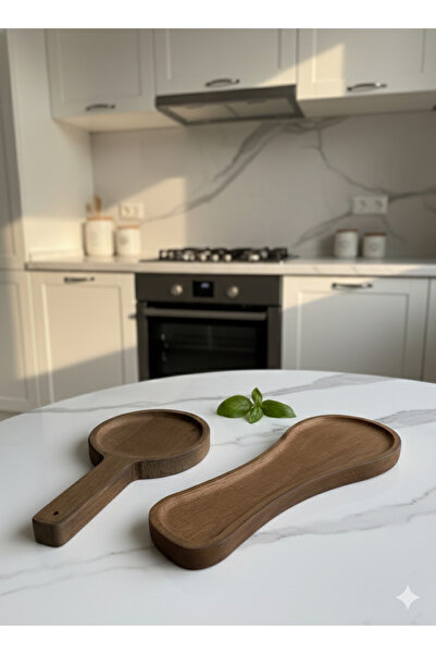 Dia 2-Piece Wooden Dirty Spoon Rest Countertop Spoon Rest