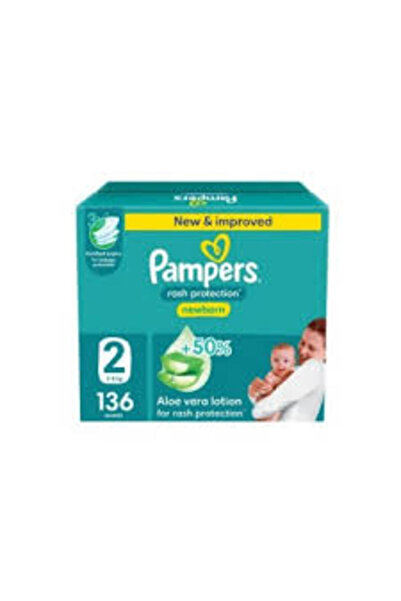 Pampers Rash Protection, Size 2, BOX , 136 Diapers