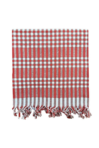 Mira Home 170x170 Gingham Floor Tablecloth Picnic Tablecloth Fringed