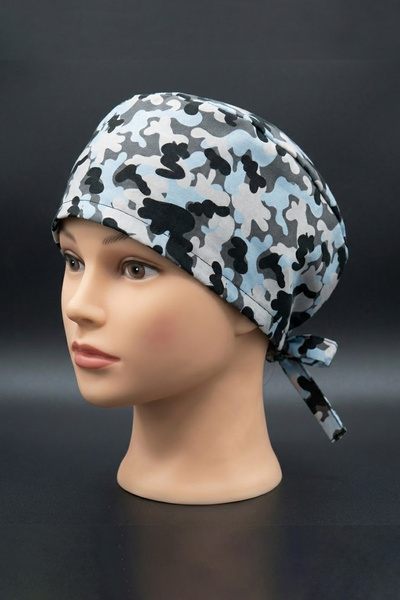 Lion Üniforma Yeşil Siyah Kamuflaj Desenli Cerrahi Bone Unisex – Likralı Dokt...