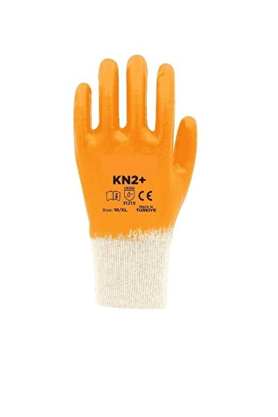 eldivencim 12 ADET Kn2+ (Kn2 Plus) Beybi İç Yüzeyi Pamuklu Nitril İş Eldiveni