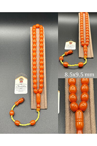 Kehribar سبحة خرز معدنية مخصصة