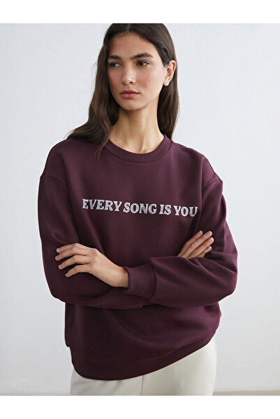 LC Waikiki Vizyon New Season Crew Neck Stone Women's Sweatshirt
