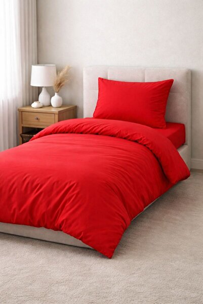 Madame Home Red Bedding Set 160*220 Duvet Cover 100*200 Fitted Sheet 1 Piece ...