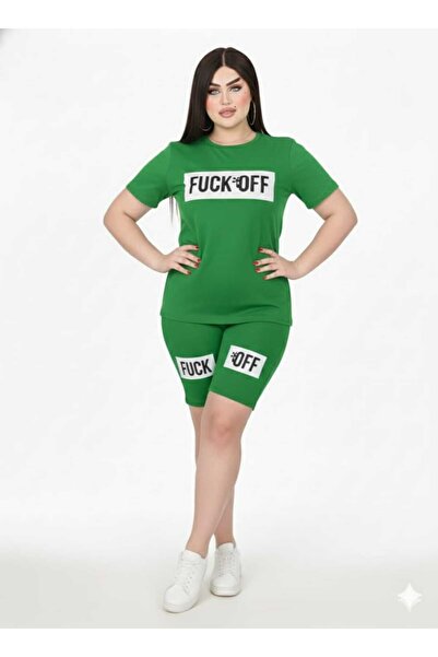 TREN Summer Lounge Set Women Short Sleeve Top & Biker Shorts Combo Casual Hom...