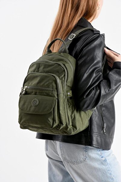 Baginn Women's Backpack Suitable for Daily Use 32*25 cm Clinker Fabric Multi-Pocket Lightweight Water Repellent Fabric