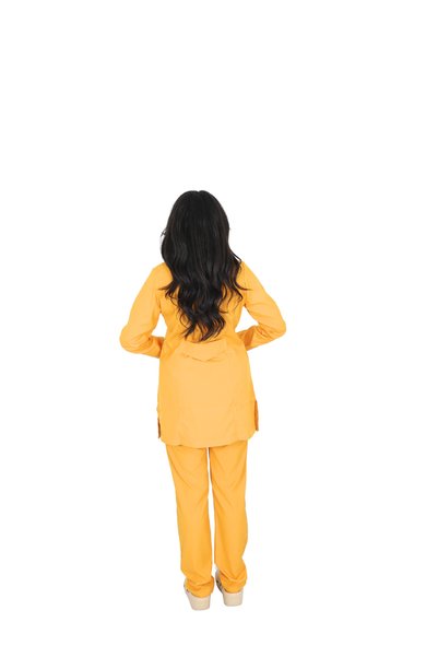 ufukscrubs H/025 2 Pcs Judge Collar Uniform Doctor Nurse Student Lycra Fabric Scrubs Set