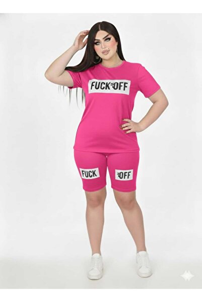 Nice Model Women's Casual Two Piece Set Graphic T-Shirt & Cycling Shorts Outf...