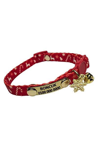 Ayz Markalama Sabit künyeli isimli kedi tasması, güvenlik kilitli kedi tasmas...