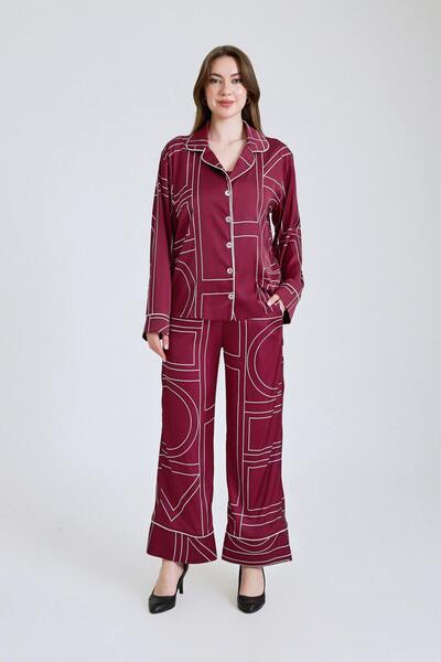 Zeyn KADIN SATEN ÜÇLÜ TAKIM GENİŞ PAÇA RAHAT KESİM OVERSIZE ŞIK GİYİM