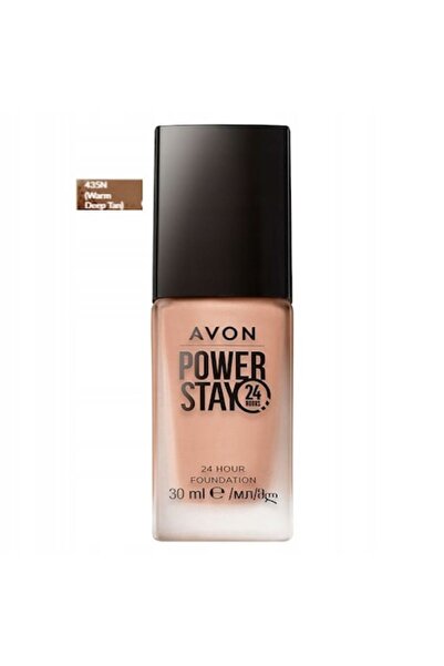 AVON 24-Hour Matte Foundation, Long-Lasting 24h, Warm Deep Tan (435N)