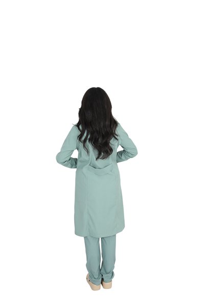 ufukscrubs H/025 2 Pcs Judge Collar Uniform Doctor Nurse Student Lycra Fabric Scrubs Set