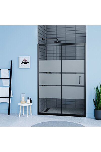 Kupon Duş Vesta D200 İki Duvar Arası 1 Sabit 1 Sürgü Duşakabin Siyah Profil K...