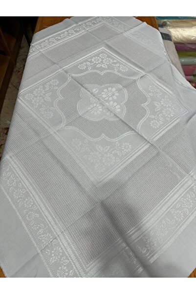 UluTeks ETAMİN İŞLEMELİK BOHÇA ETAMİN MASA ÖRTÜSÜ (GRİ RENK)